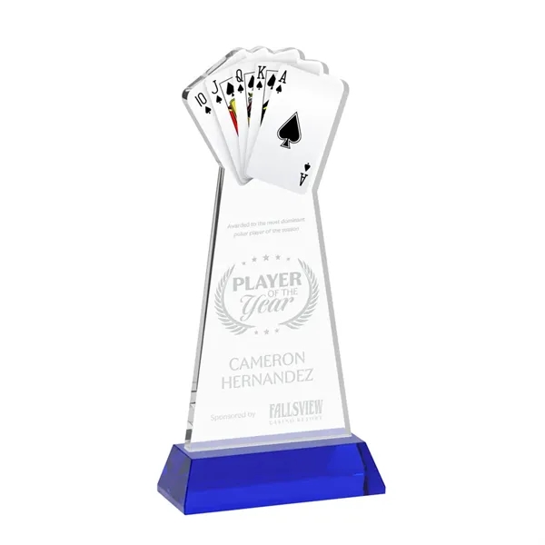 Poker Award on Hartford Base - Blue... from ASI 84592 St Regis Group / St Regis