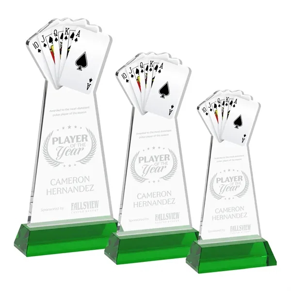 Poker Award on Hartford Base - Green... from ASI 84592 St Regis Group / St Regis