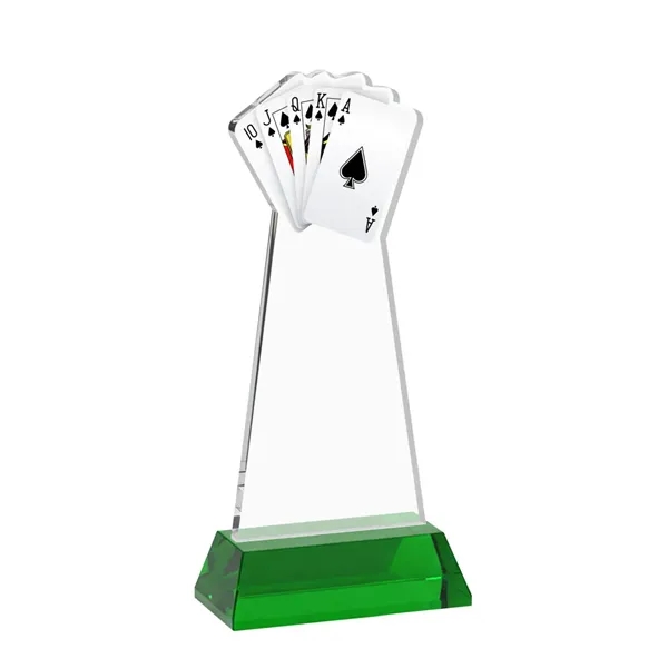 Poker Award on Hartford Base - Green... from ASI 84592 St Regis Group / St Regis