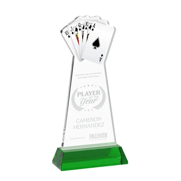 Poker Award on Hartford Base - Green... from ASI 84592 St Regis Group / St Regis