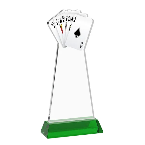 Poker Award on Hartford Base - Green... from ASI 84592 St Regis Group / St Regis