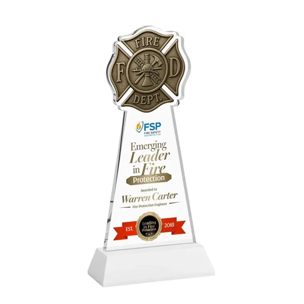 Fire Dept VividPrint™ Award on Hartford Base - White... from ASI 84592 St Regis Group / St Regis