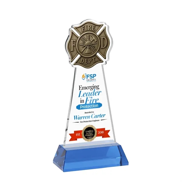 Fire Dept VividPrint™ Award on Hartford Base - Sky Blue... from ASI 84592 St Regis Group / St Regis