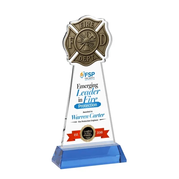 Fire Dept VividPrint™ Award on Hartford Base - Sky Blue... from ASI 84592 St Regis Group / St Regis
