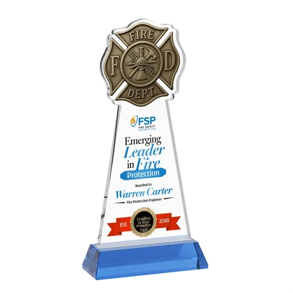 Fire Dept VividPrint™ Award on Hartford Base - Sky Blue... from ASI 84592 St Regis Group / St Regis