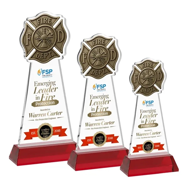 Fire Dept VividPrint™ Award on Hartford Base - Red... from ASI 84592 St Regis Group / St Regis