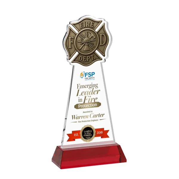 Fire Dept VividPrint™ Award on Hartford Base - Red... from ASI 84592 St Regis Group / St Regis
