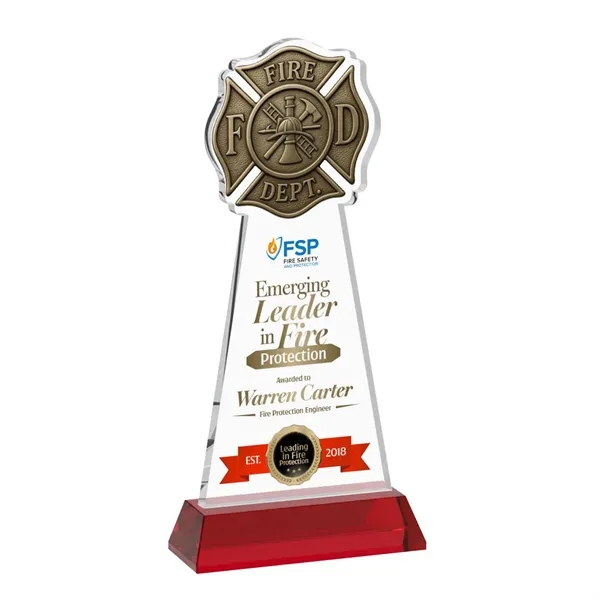 Fire Dept VividPrint™ Award on Hartford Base - Red... from ASI 84592 St Regis Group / St Regis