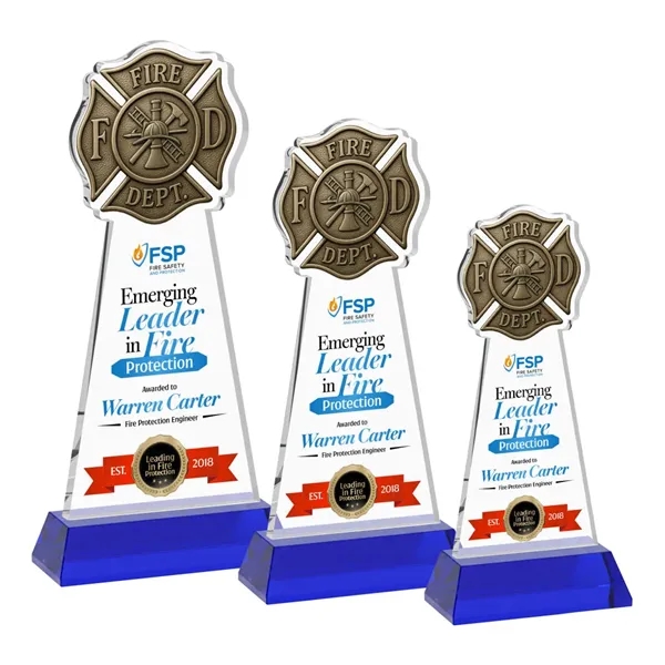 Fire Dept VividPrint™ Award on Hartford Base - Blue... from ASI 84592 St Regis Group / St Regis