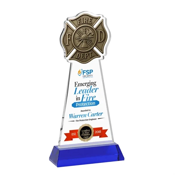 Fire Dept VividPrint™ Award on Hartford Base - Blue... from ASI 84592 St Regis Group / St Regis