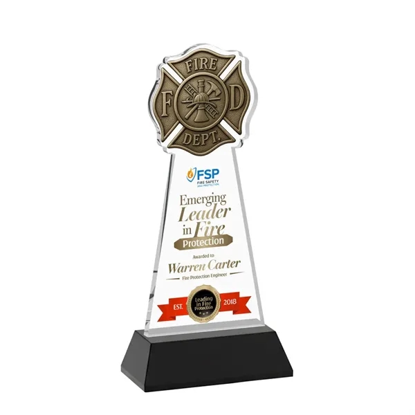 Fire Dept VividPrint™ Award on Hartford Base - Black... from ASI 84592 St Regis Group / St Regis