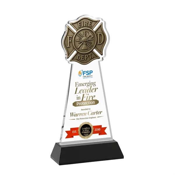 Fire Dept VividPrint™ Award on Hartford Base - Black... from ASI 84592 St Regis Group / St Regis