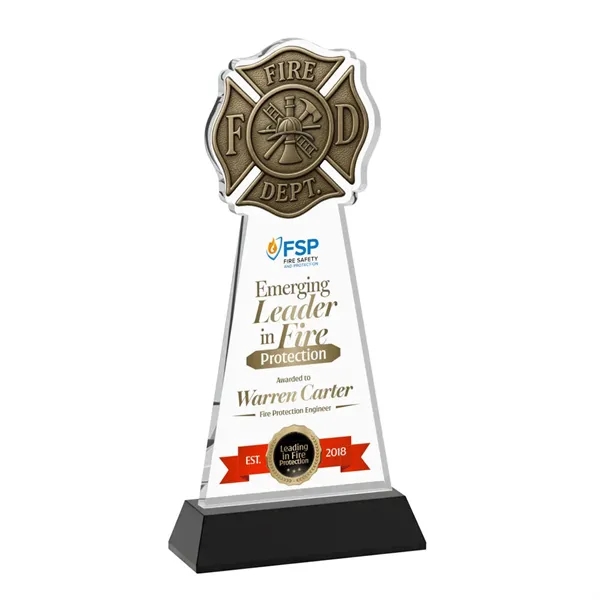 Fire Dept VividPrint™ Award on Hartford Base - Black... from ASI 84592 St Regis Group / St Regis