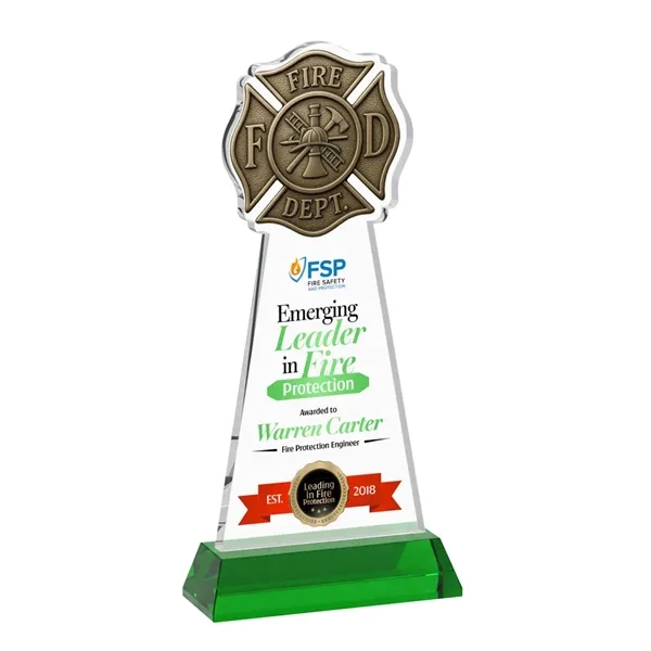 Fire Dept VividPrint™ Award on Hartford Base - Green... from ASI 84592 St Regis Group / St Regis