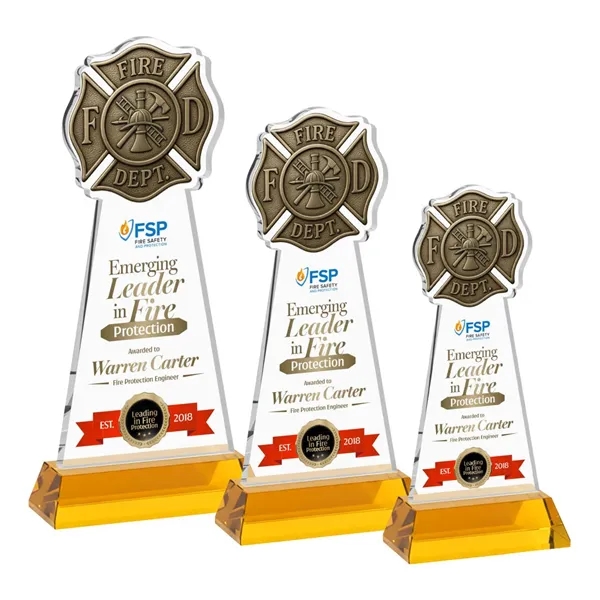 Fire Dept VividPrint™ Award on Hartford Base - Amber... from ASI 84592 St Regis Group / St Regis