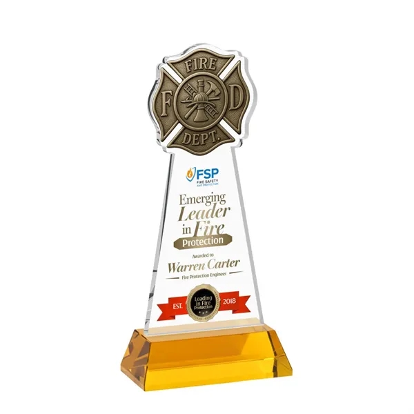 Fire Dept VividPrint™ Award on Hartford Base - Amber... from ASI 84592 St Regis Group / St Regis