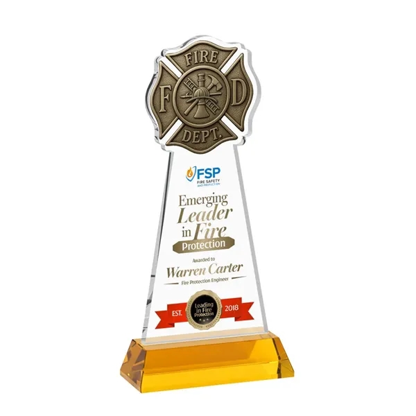 Fire Dept VividPrint™ Award on Hartford Base - Amber... from ASI 84592 St Regis Group / St Regis