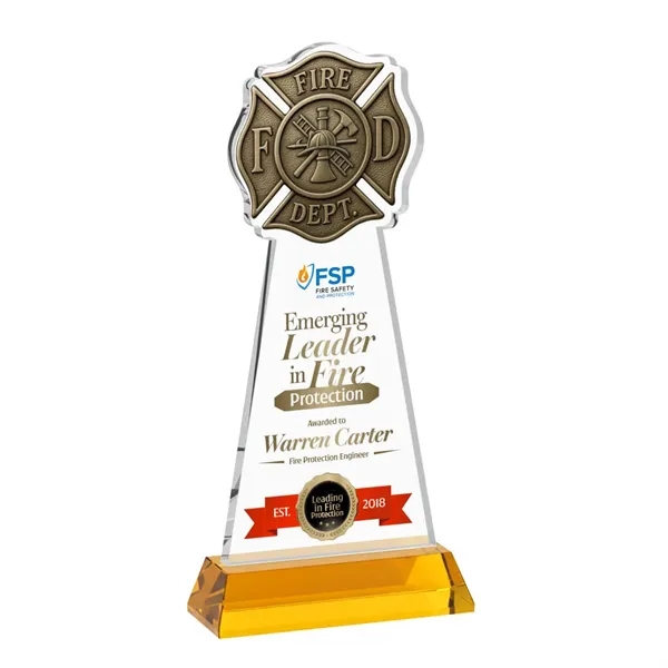 Fire Dept VividPrint™ Award on Hartford Base - Amber... from ASI 84592 St Regis Group / St Regis