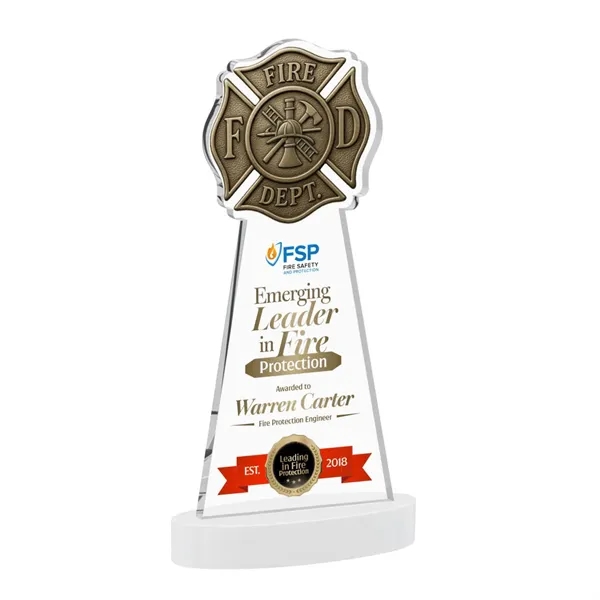 Fire Dept VividPrint™ Award on Alberton Base - White... from ASI 84592 St Regis Group / St Regis