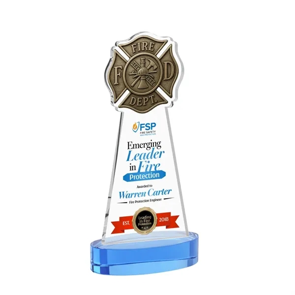 Fire Dept VividPrint™ Award on Alberton Base - Sky Blue... from ASI 84592 St Regis Group / St Regis
