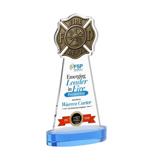 Fire Dept VividPrint™ Award on Alberton Base - Sky Blue... from ASI 84592 St Regis Group / St Regis