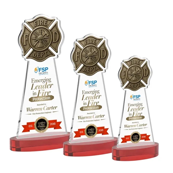 Fire Dept VividPrint™ Award on Alberton Base - Red... from ASI 84592 St Regis Group / St Regis
