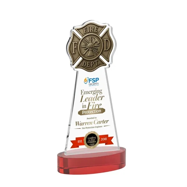 Fire Dept VividPrint™ Award on Alberton Base - Red... from ASI 84592 St Regis Group / St Regis