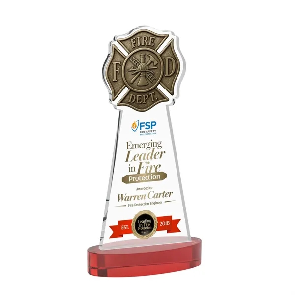 Fire Dept VividPrint™ Award on Alberton Base - Red... from ASI 84592 St Regis Group / St Regis