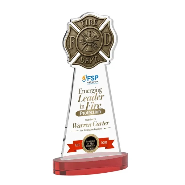 Fire Dept VividPrint™ Award on Alberton Base - Red... from ASI 84592 St Regis Group / St Regis