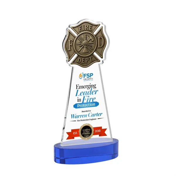 Fire Dept VividPrint™ Award on Alberton Base - Blue... from ASI 84592 St Regis Group / St Regis