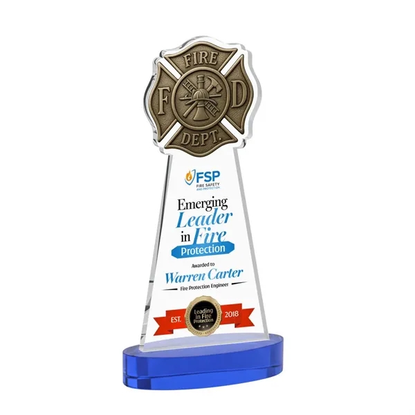 Fire Dept VividPrint™ Award on Alberton Base - Blue... from ASI 84592 St Regis Group / St Regis