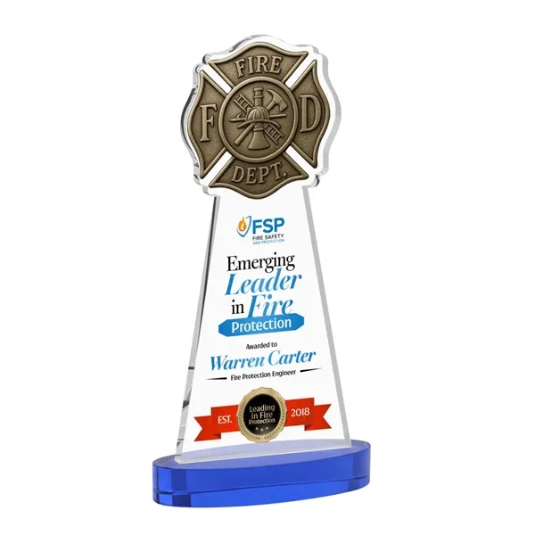Fire Dept VividPrint™ Award on Alberton Base - Blue... from ASI 84592 St Regis Group / St Regis