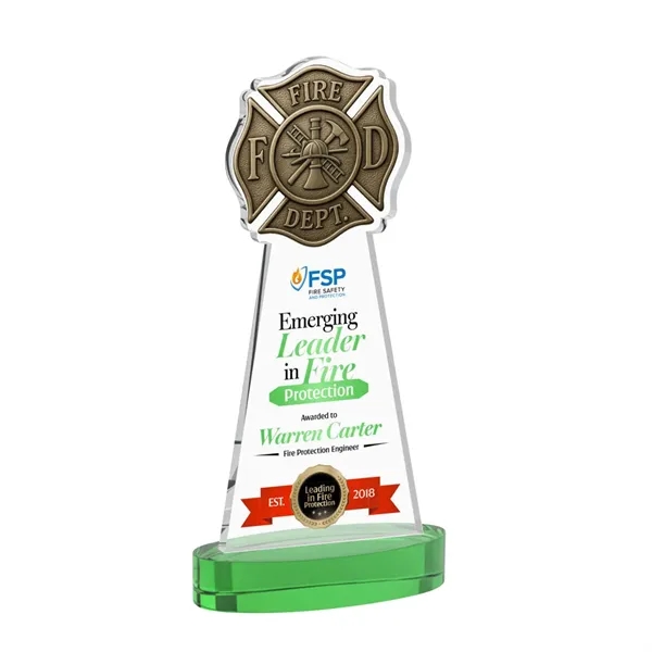 Fire Dept VividPrint™ Award on Alberton Base - Green... from ASI 84592 St Regis Group / St Regis