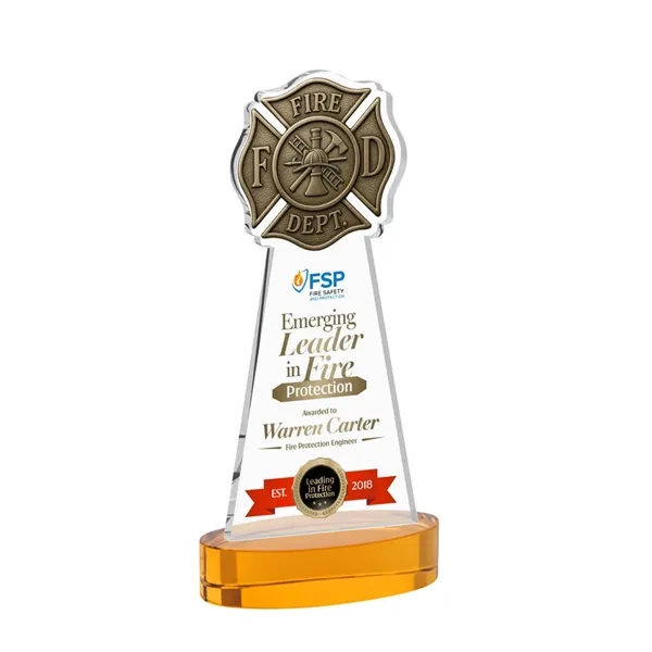 Fire Dept VividPrint™ Award on Alberton Base - Amber... from ASI 84592 St Regis Group / St Regis