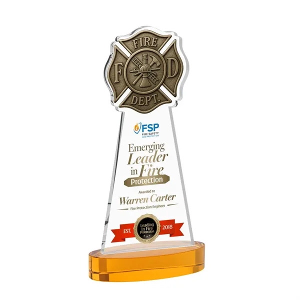 Fire Dept VividPrint™ Award on Alberton Base - Amber... from ASI 84592 St Regis Group / St Regis