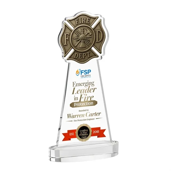Fire Dept VividPrint™ Award on Alberton Base - Clear... from ASI 84592 St Regis Group / St Regis