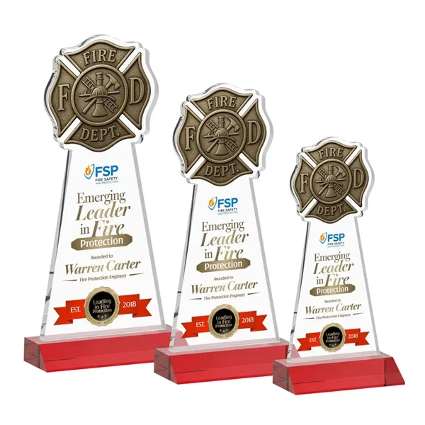 Fire Dept VividPrint™ Award - Red... from ASI 84592 St Regis Group / St Regis