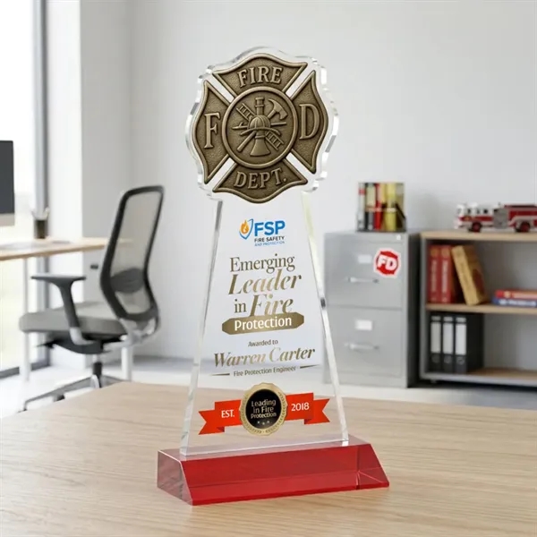 Fire Dept VividPrint™ Award - Red... from ASI 84592 St Regis Group / St Regis