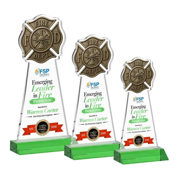 Fire Dept VividPrint™ Award - Green... from ASI 84592 St Regis Group / St Regis