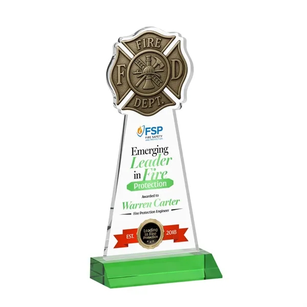 Fire Dept VividPrint™ Award - Green... from ASI 84592 St Regis Group / St Regis