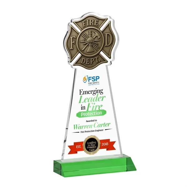 Fire Dept VividPrint™ Award - Green... from ASI 84592 St Regis Group / St Regis