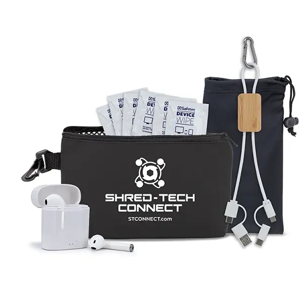 10 pcs Do It All Tech Kit in Black Mesh Zipper... from ASI 62660 Innovation Line
