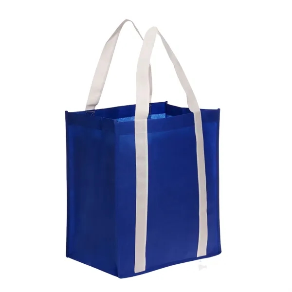 Water-resistant non-woven spacious tote bag with 1 color silkscreen imprint on... from ASI 37218 Athena Promo (tm)