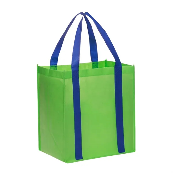 Water-resistant non-woven spacious tote bag with 1 color silkscreen imprint on... from ASI 37218 Athena Promo (tm)