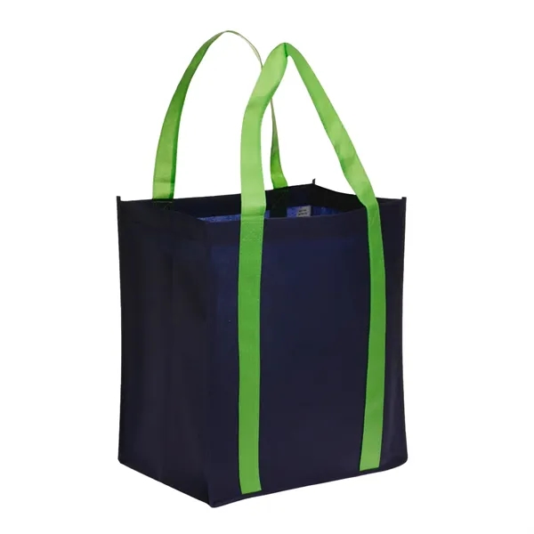 Water-resistant non-woven spacious tote bag with 1 color silkscreen imprint on... from ASI 37218 Athena Promo (tm)
