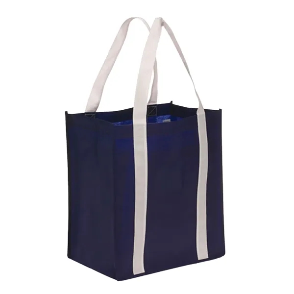 Water-resistant non-woven spacious tote bag with 1 color silkscreen imprint on... from ASI 37218 Athena Promo (tm)