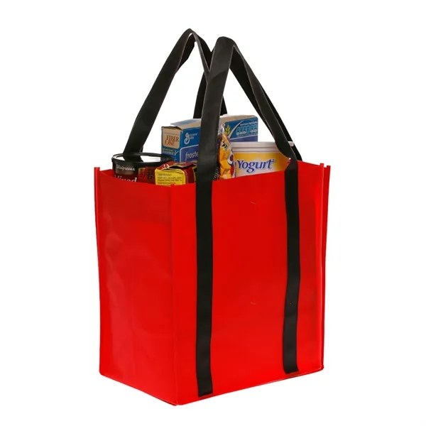 Water-resistant non-woven spacious tote bag with 1 color silkscreen imprint on... from ASI 37218 Athena Promo (tm)