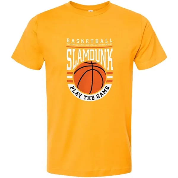 Unisex premium quality fine jersey short sleeve t-shirt with double-needle stitching... from ASI 39552 BEL Promo