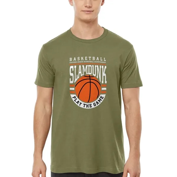 Unisex premium quality fine jersey short sleeve t-shirt with double-needle stitching... from ASI 39552 BEL Promo