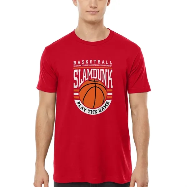 Unisex premium quality fine jersey short sleeve t-shirt with double-needle stitching... from ASI 39552 BEL Promo